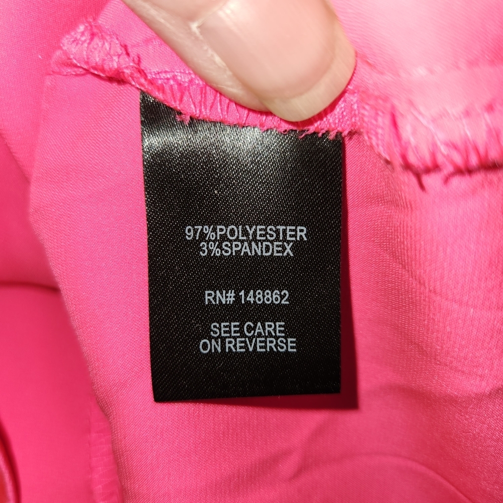 NWT Torrid Vibrant Pink Long Sleeve Babydoll Top Size 0 (L/12) Gathered At Bust - Picture 12 of 13